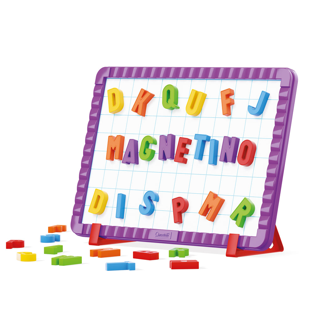 Quercetti Play Set Magnetic Board - ABC+123 - 110 Parts - 5285