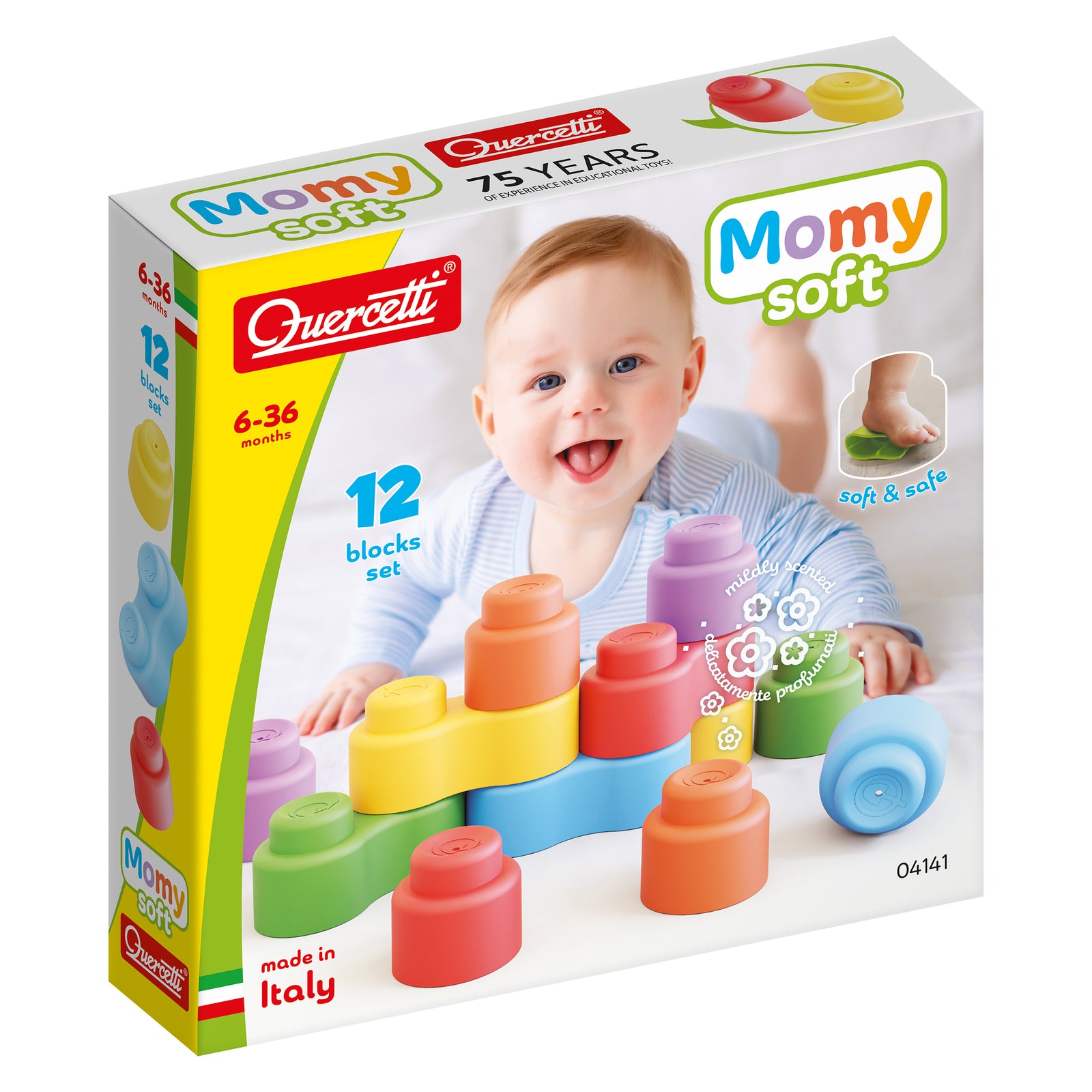 Quercetti Momy Soft bouwblokken met Geluid, 4dlg. ... | Speelgoed