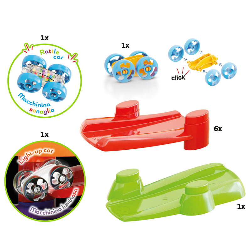 Quercetti - 6496 Flip Car Race Track, Circuit de Billes avec des Voitures Jouets Quercetti - 6496 Flip Car Race Track, Circuit de Billes avec des Voitures Jouets
