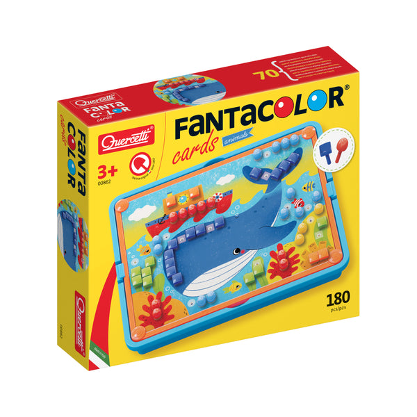 Quercetti FantaColor Cards Nature jeu mosaïques éducatif enfant pions couleur