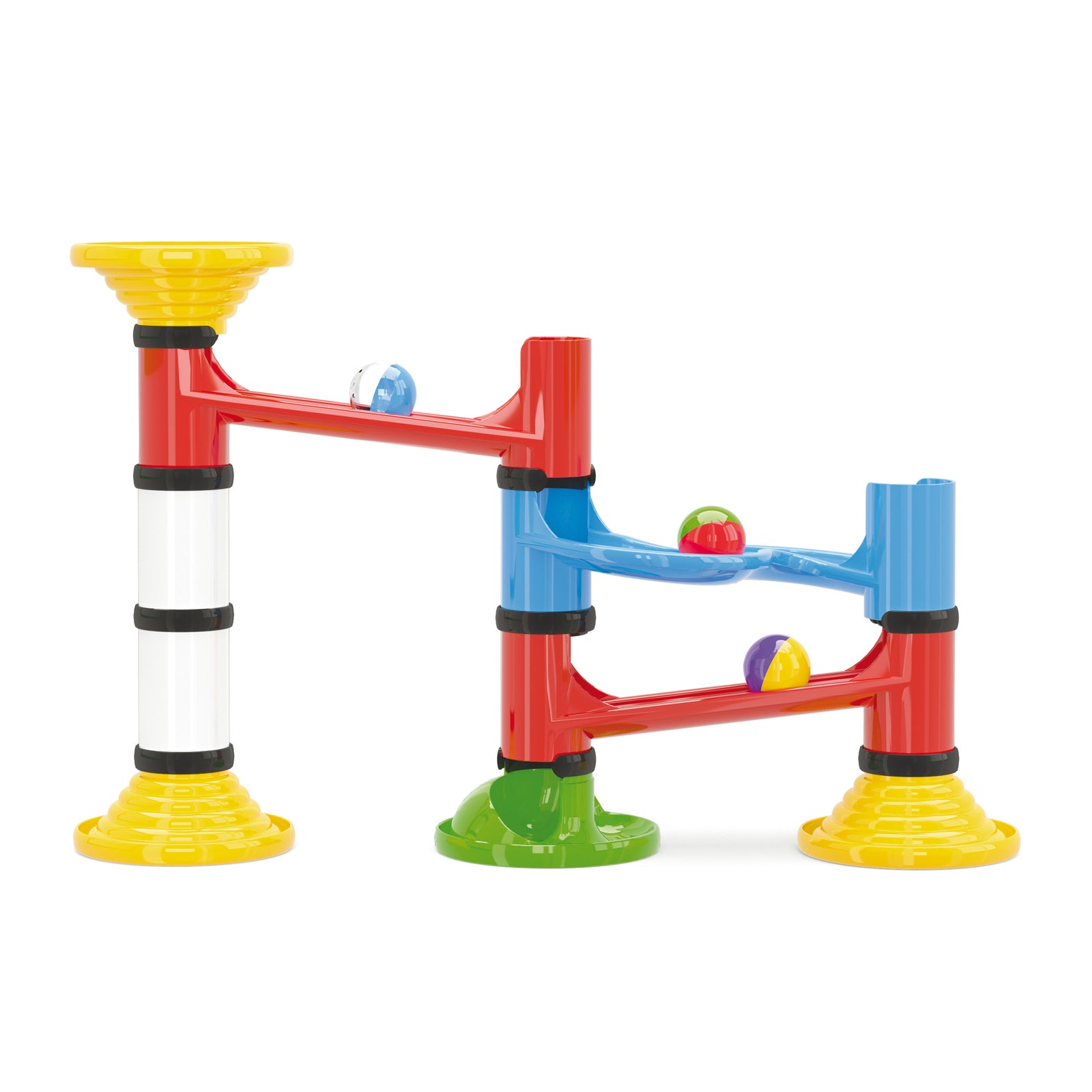 Quercetti Migoga Junior – Pista De Canicas Para Niños De 18+ Meses, Piezas Grandes Y Coloridas, Bolas Con Cascabel, Estimula La Creatividad Y La Lógica